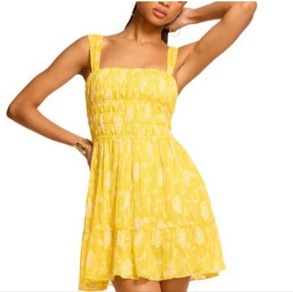Ramy Brook Ayan Floral Embroidery Mini Sun Dress